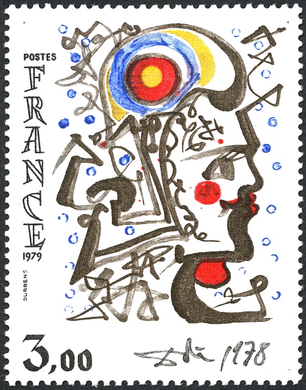  A la pointe de l’art : Marianne, maquette du timbre-poste, dessin de Salvador Dali, 1978. Coll. Musée de La Poste © Salvador Dalí, Fundació Gala-Salvador Dali / ADAGP, Paris 2021